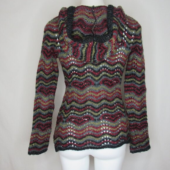 Royal Robbins Multi Color Loose Knit Hooded Sweater Women's XS XSmall - Picture 3 of 8